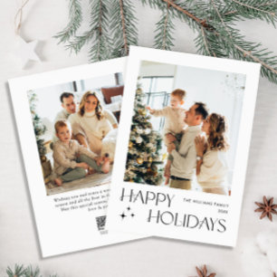 Cartes Pour Fêtes Annuelles Élégant minimaliste Noël Salutation 2 Photo