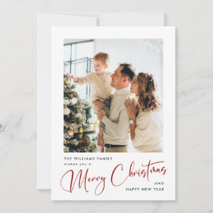 Cartes Pour Fêtes Annuelles Élégant minimaliste Noël Salutation 2 Photo