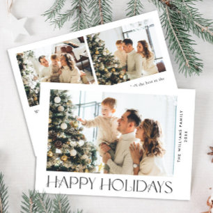 Cartes Pour Fêtes Annuelles Élégant minimaliste Noël Salutation 3 Photo