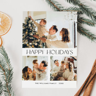 Cartes Pour Fêtes Annuelles Élégant minimaliste Noël Salutation 3 Photo