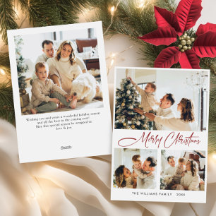 Cartes Pour Fêtes Annuelles Elégant minimaliste Noël Salutation 4 Photo