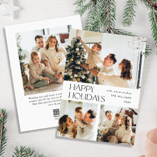 Cartes Pour Fêtes Annuelles Elégant minimaliste Noël Salutation 4 Photo