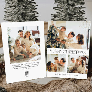 Cartes Pour Fêtes Annuelles Elégant minimaliste Noël Salutation 4 Photo