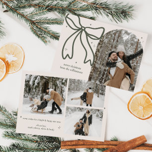Cartes Pour Fêtes Annuelles Élégant minimaliste photo de famille de la corneil