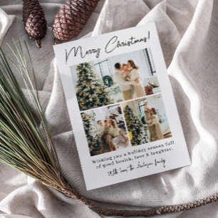 Cartes Pour Fêtes Annuelles Élégant minimaliste photo moderne Noël de famille