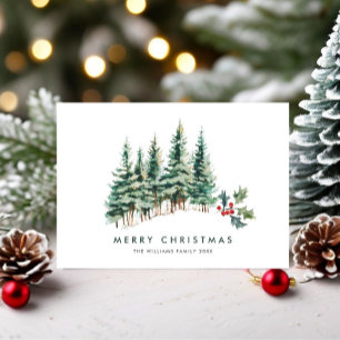 Cartes Pour Fêtes Annuelles Élégant minimaliste Pine de Noël Salutation