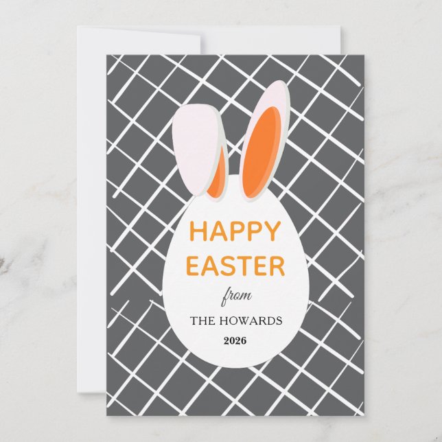 Cartes Pour Fêtes Annuelles Elegant Modern Patterns Happy Easter Photo (Devant)