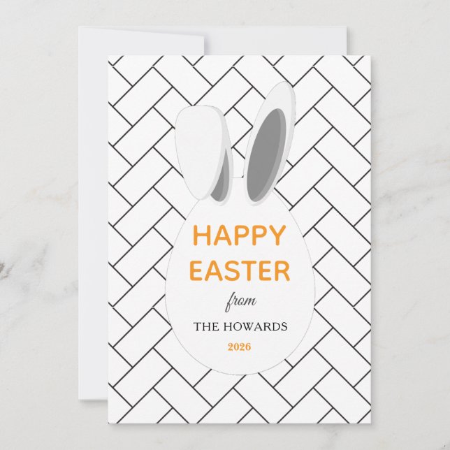 Cartes Pour Fêtes Annuelles Elegant Modern Patterns Happy Easter Photo (Devant)