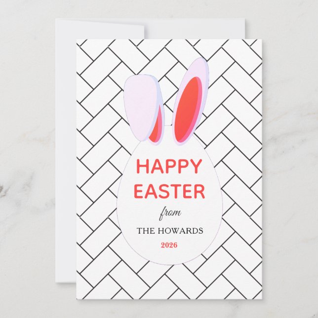 Cartes Pour Fêtes Annuelles Elegant Modern Patterns Happy Easter Photo (Devant)