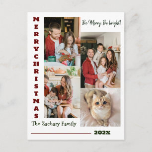 Cartes Pour Fêtes Annuelles Élégant moderne Famille de Noël Collage photo