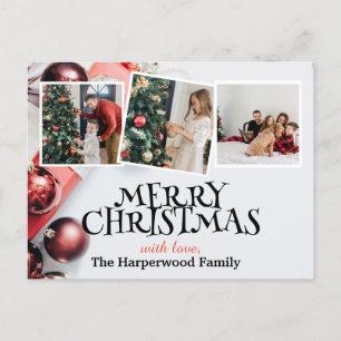 Cartes Pour Fêtes Annuelles Elégant moderne Joie Noël Famille Photo Collage