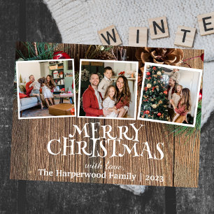 Cartes Pour Fêtes Annuelles Élégant moderne Joy Christmas Family Photo Collage