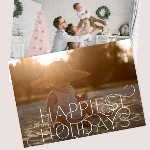 Cartes Pour Fêtes Annuelles Élégant & Moderne JOYEUX Noël Photo BOUCLEÉ