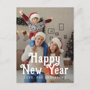 Cartes Pour Fêtes Annuelles Élégant moderne Joyeux Nouvel An 2026 Photo de fam