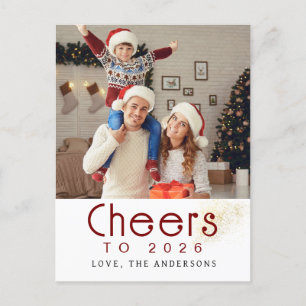 Cartes Pour Fêtes Annuelles Élégant moderne Joyeux Nouvel An 2026 Photo de fam