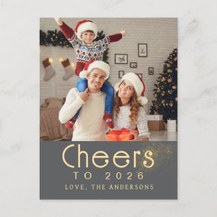 Cartes Pour Fêtes Annuelles Élégant moderne Joyeux Nouvel An 2026 Photo de fam