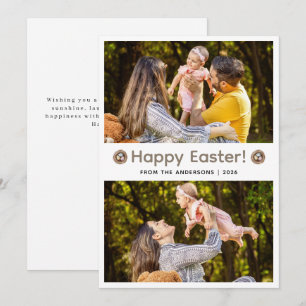 Cartes Pour Fêtes Annuelles Elegant Moderne Minimaliste Joyeuses Pâques 2 Phot