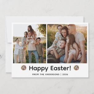 Cartes Pour Fêtes Annuelles Elegant Moderne Minimaliste Joyeuses Pâques 2 Phot