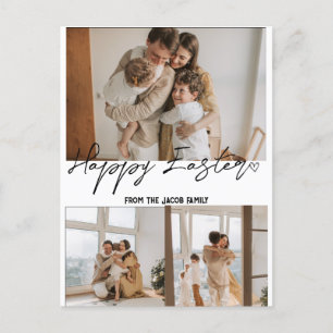 Cartes Pour Fêtes Annuelles élégant moderne Pâques, famille trois photo collag
