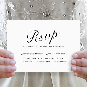 Cartes Pour Fêtes Annuelles Élégant Moderne Script Noir et Blanc Choix de Repa