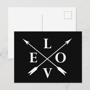 Cartes Pour Fêtes Annuelles Élégant monogramme moderne amour