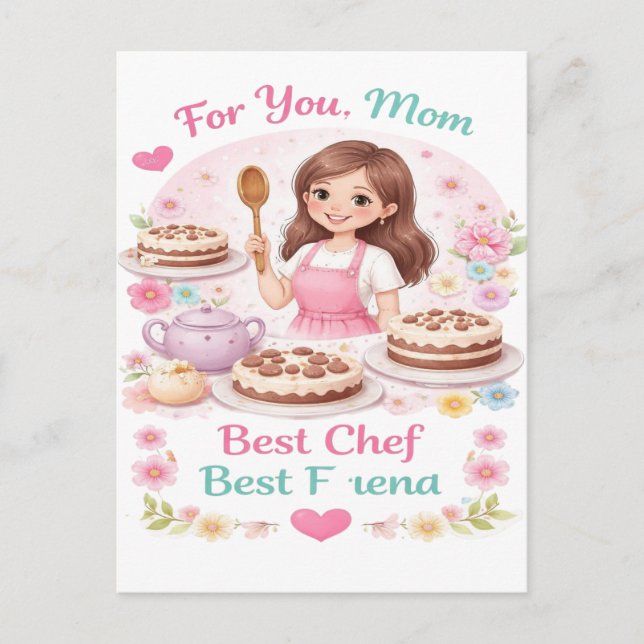 Cartes Pour Fêtes Annuelles Elegant Mother's Day Printable Card (Devant)