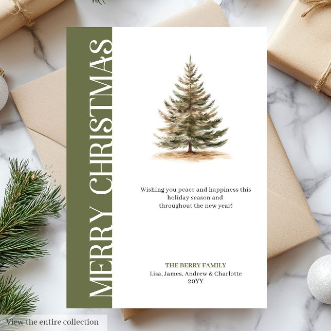 Cartes Pour Fêtes Annuelles Elegant Neutral Tones Minimalist Christmas Card (Elegant Neutral Tones Minimalist Christmas Card)