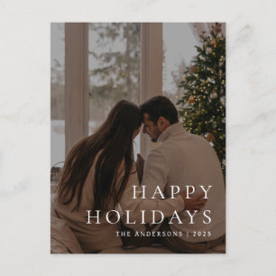 Cartes Pour Fêtes Annuelles Élégant Noël minimal Famille moderne 1 photo