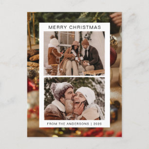 Cartes Pour Fêtes Annuelles Élégant Noël minimal Famille moderne 2 Photo