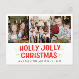 Cartes Pour Fêtes Annuelles Élégant Noël minimal Famille moderne 3 Photo