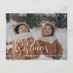 Cartes Pour Fêtes Annuelles Élégant Noël minimal Portrait de famille moderne