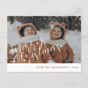 Cartes Pour Fêtes Annuelles Élégant Noël minimal   Portrait de famille moderne