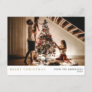 Cartes Pour Fêtes Annuelles Élégant Noël minimal   Portrait de famille moderne