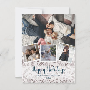 Cartes Pour Fêtes Annuelles Élégant Noël motif multi photo collage