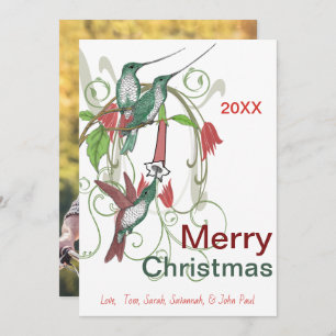 Cartes Pour Fêtes Annuelles Élégant Noël Vintage aux colibris