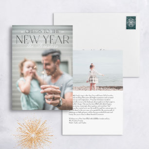 Cartes Pour Fêtes Annuelles Élégant Nouvel An Pleine Page Photo Holiday Card