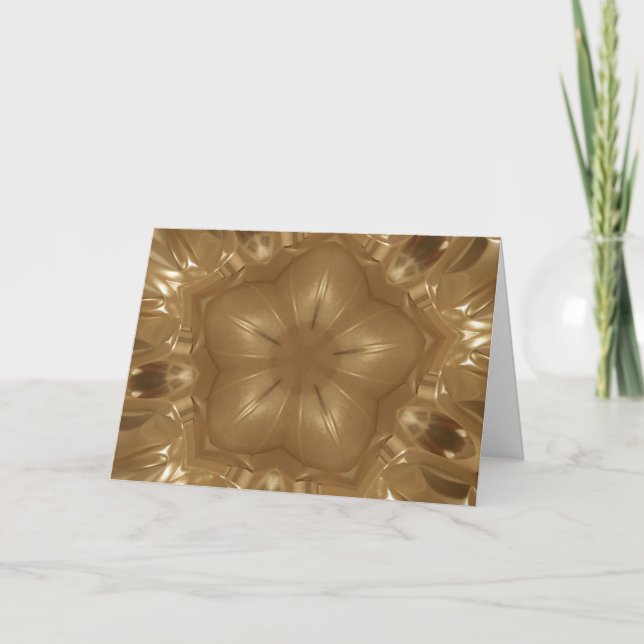 Cartes Pour Fêtes Annuelles Elégant or Brown Noël Kaleidoscope Star (Devant)