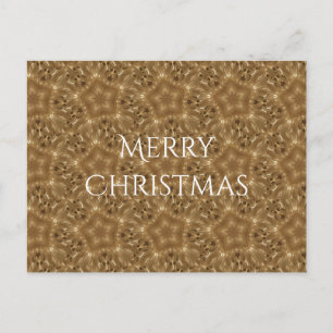Cartes Pour Fêtes Annuelles Elégant or Brown Noël Kaleidoscope Star