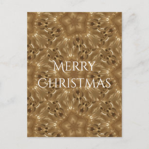 Cartes Pour Fêtes Annuelles Elégant or Brown Noël Kaleidoscope Star