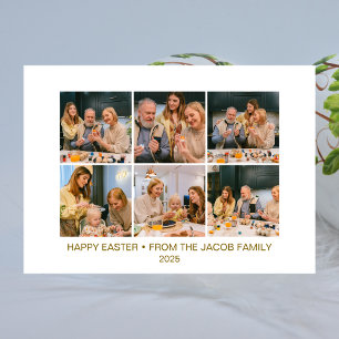 Cartes Pour Fêtes Annuelles élégant Pâques moderne, famille Six photo collage