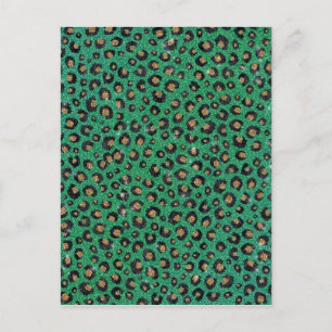 Cartes Pour Fêtes Annuelles Élégant Parties scintillant verte Black Gold Empre