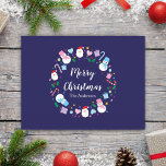Cartes Pour Fêtes Annuelles Elégant Père Noël Snowman Sucre de canne Noël Wrea<br><div class="desc">Je vous souhaite,  à vous et à votre famille,  un joyeux Noël de Noël!</div>