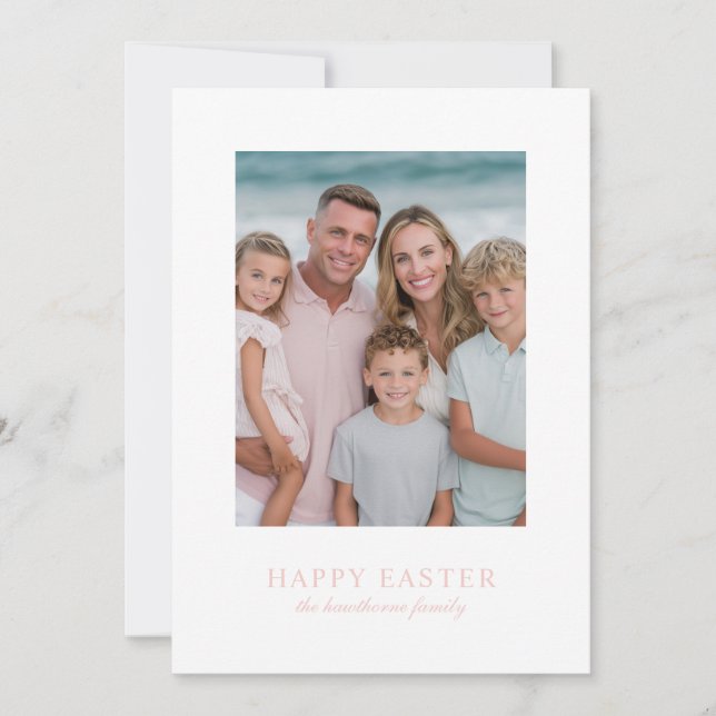 Cartes Pour Fêtes Annuelles Elegant Photo Happy Easter  (Devant)