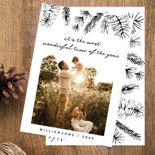 Cartes Pour Fêtes Annuelles Élégant Pine Photo Noël de famille