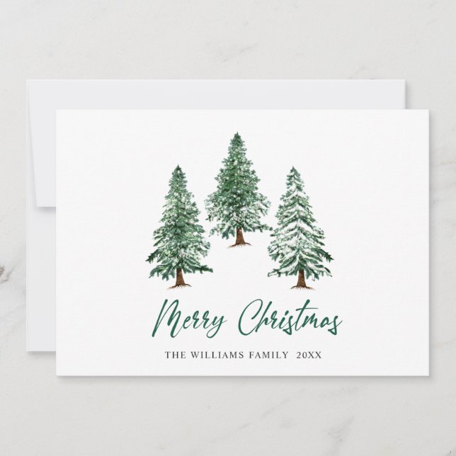 Cartes Pour Fêtes Annuelles Elégant Pine Tree Noël Accueil d'entreprise (Devant)