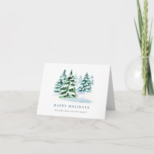 Cartes Pour Fêtes Annuelles Elégant Pine Tree Noël Accueil d'entreprise (Devant)