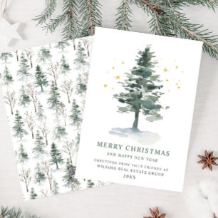 Cartes Pour Fêtes Annuelles Elégant Pine Tree Noël Accueil d'entreprise