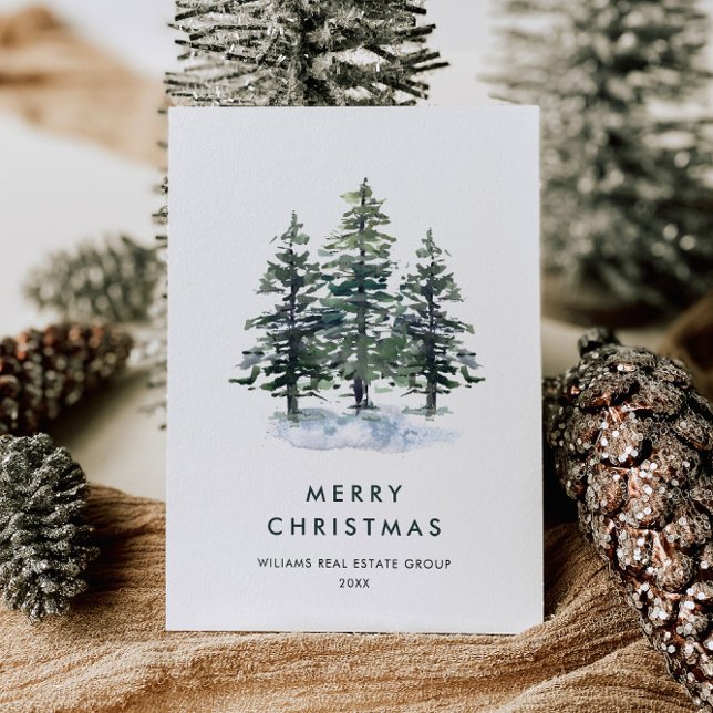 Cartes Pour Fêtes Annuelles Elégant Pine Tree Noël Accueil d'entreprise (Créateur téléchargé)