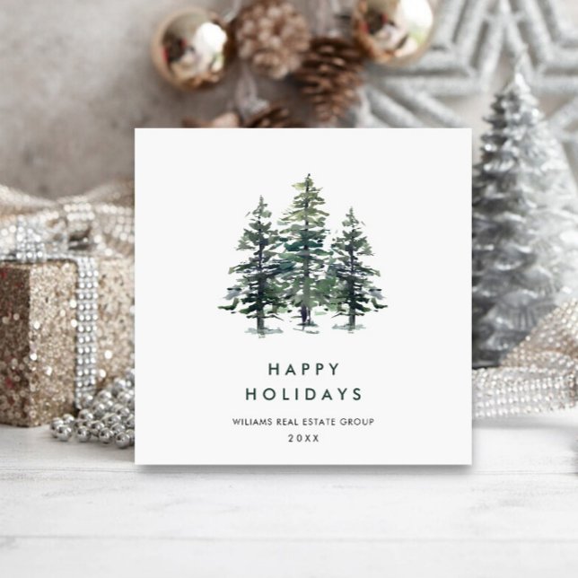 Cartes Pour Fêtes Annuelles Elégant Pine Tree Noël Accueil d'entreprise (Créateur téléchargé)