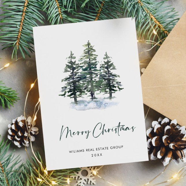 Cartes Pour Fêtes Annuelles Elégant Pine Tree Noël Accueil d'entreprise (Créateur téléchargé)